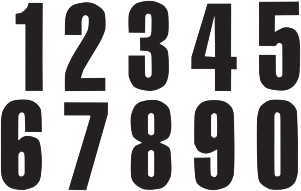 BB-43100747 Adesivo numero gara Blackbird #9 13x7cm nero, COD: BB-43100747