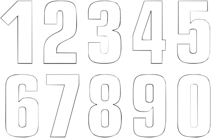 BB-43100754 Adesivo numero gara Blackbird #6 16x7.5cm bianco, COD: BB-43100754