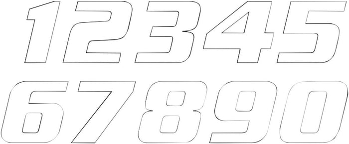 BB-43100769 Adesivo numero gara Blackbird #1 20x25cm bianco, COD: BB-43100769
