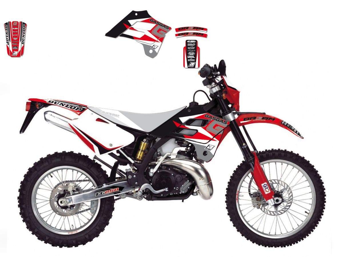 BB-43024250 Fairing deco kit Blackbird Dream 3 red/black/white GasGas 2002-2006