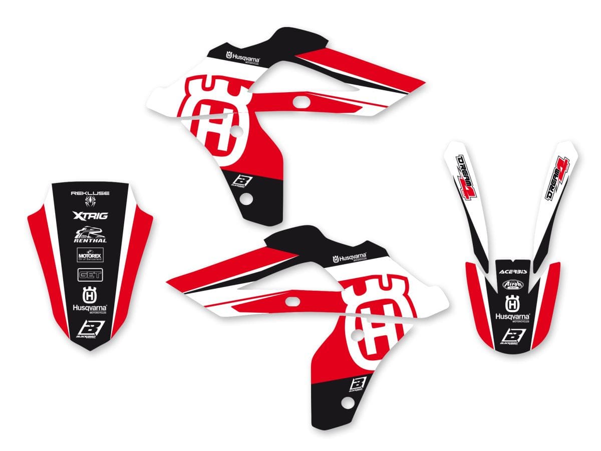BB-43025687 Kit deco carena Blackbird Dream 4 rosso Husqvarna CR 125 2006-2008, COD: BB-43025687