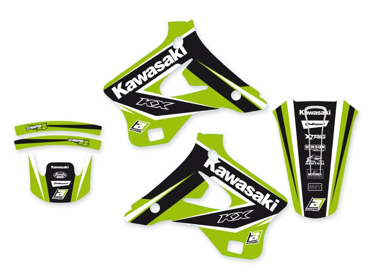 BB-43025778 Fairing deco kit with seat cover Blackbird KX 125 1994-1998