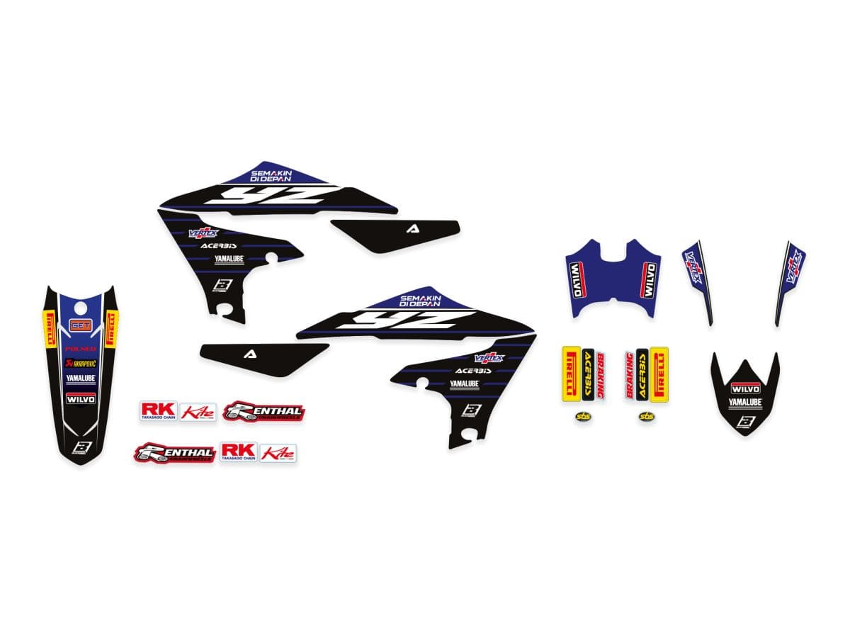 BB-43025888 Kit deco carena completo Blackbird Replica Yamaha Factory 2020 YZF 250 / 450 dopo 2018