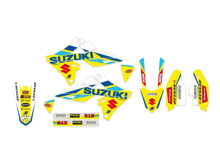 BB-43025915 Kit deco carena completo con coprisella Blackbird Replica Suzuki 2020 RM-Z 250 / 450 dopo 2018, COD: BB-43025915