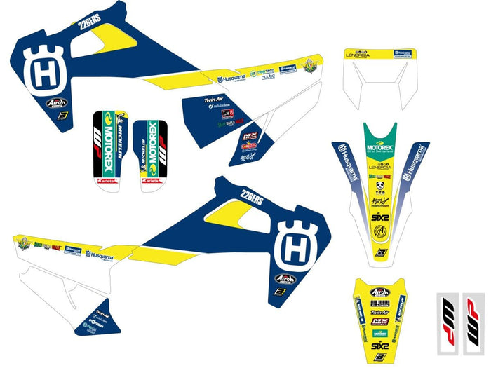 BB-43026674 Kit deco carena Blackbird Husqvarna Trophy 2021 con coprisella FC / TC 2019-2022