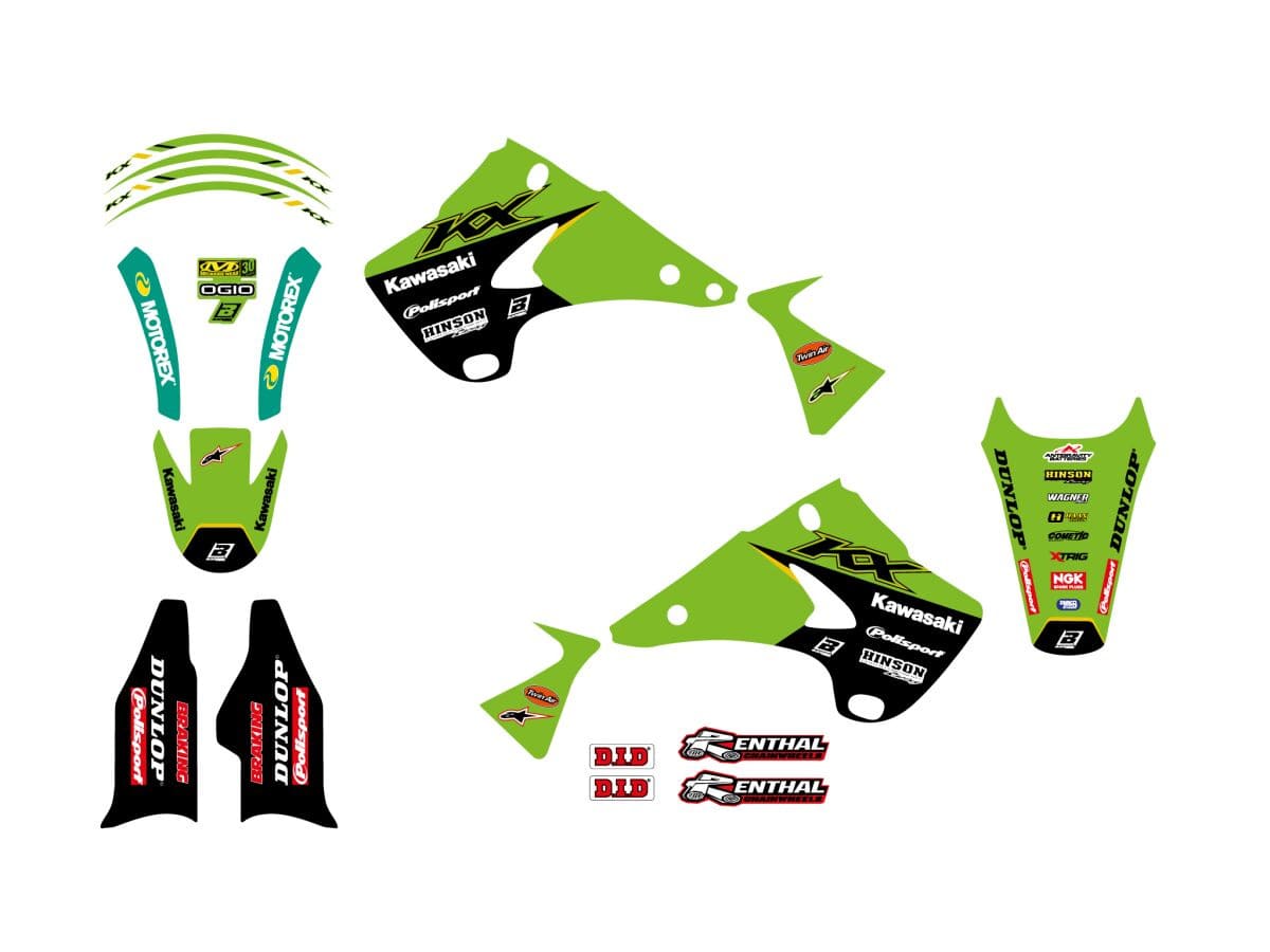 BB-43026676 Blackbird Replica KRT 2021 KX 125 / 250 2003-2008 fairing deco kit