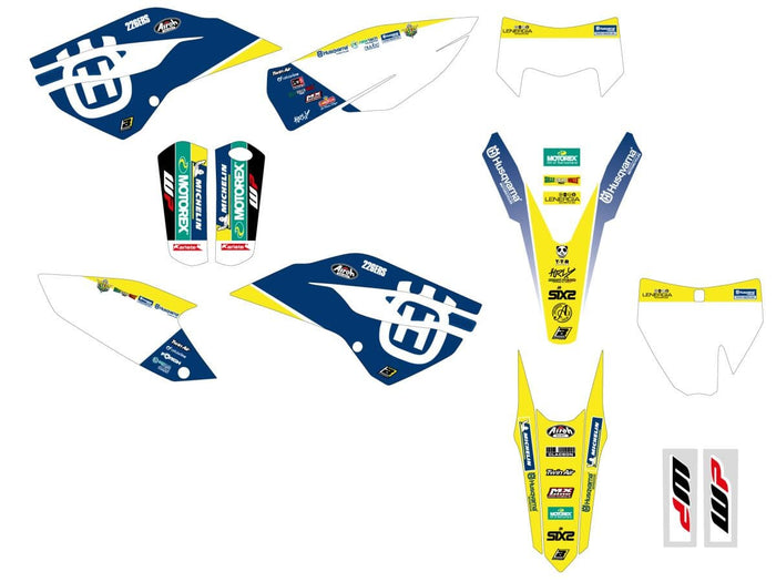 BB-43026681 Kit deco carena Blackbird Husqvarna Trophy 2021 con coprisella FC / TC 2014-2015