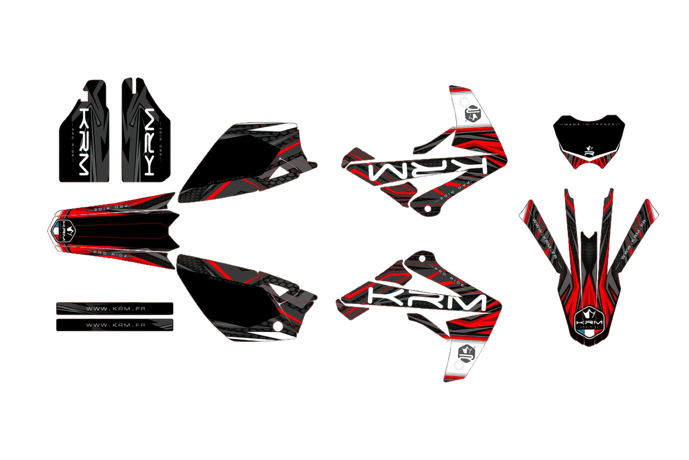 KR472F Kit deco carena KRM rosso Rieju MRT