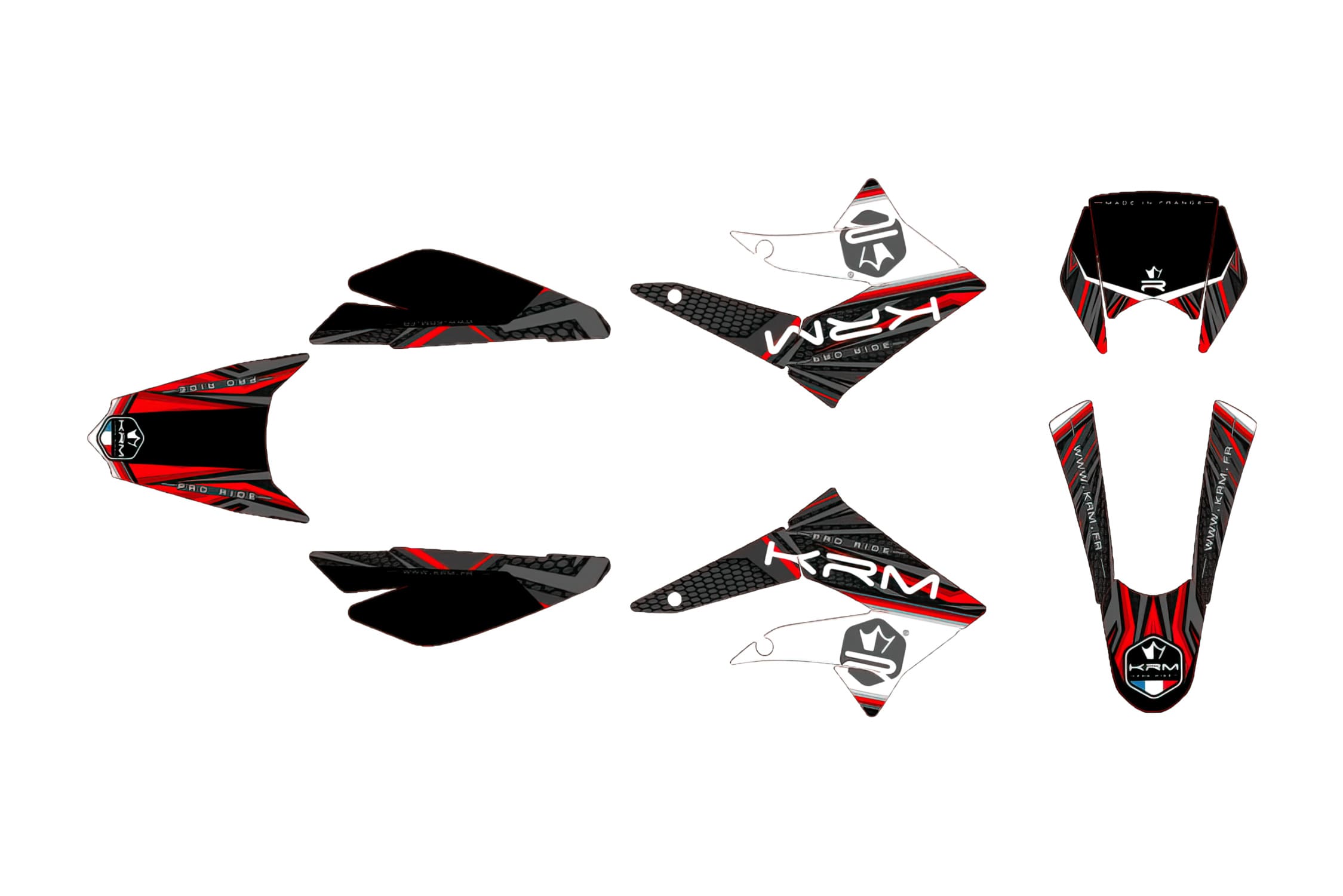 KR548F Kit deco carena KRM rosso Derbi X-treme 2011 - 2017, COD: KR548F