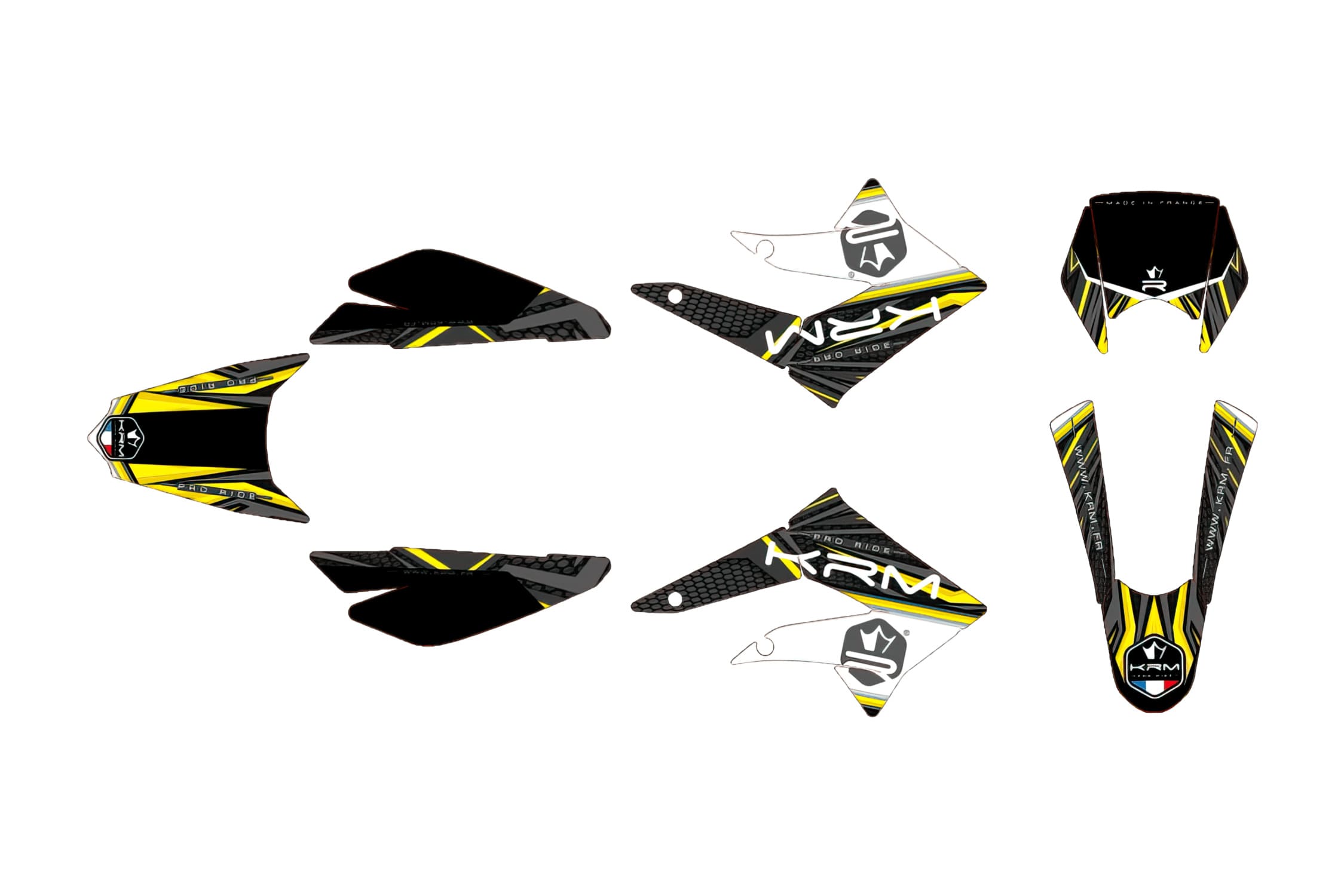 KR550F Kit deco carena KRM giallo Derbi X-treme 2011 - 2017, COD: KR550F