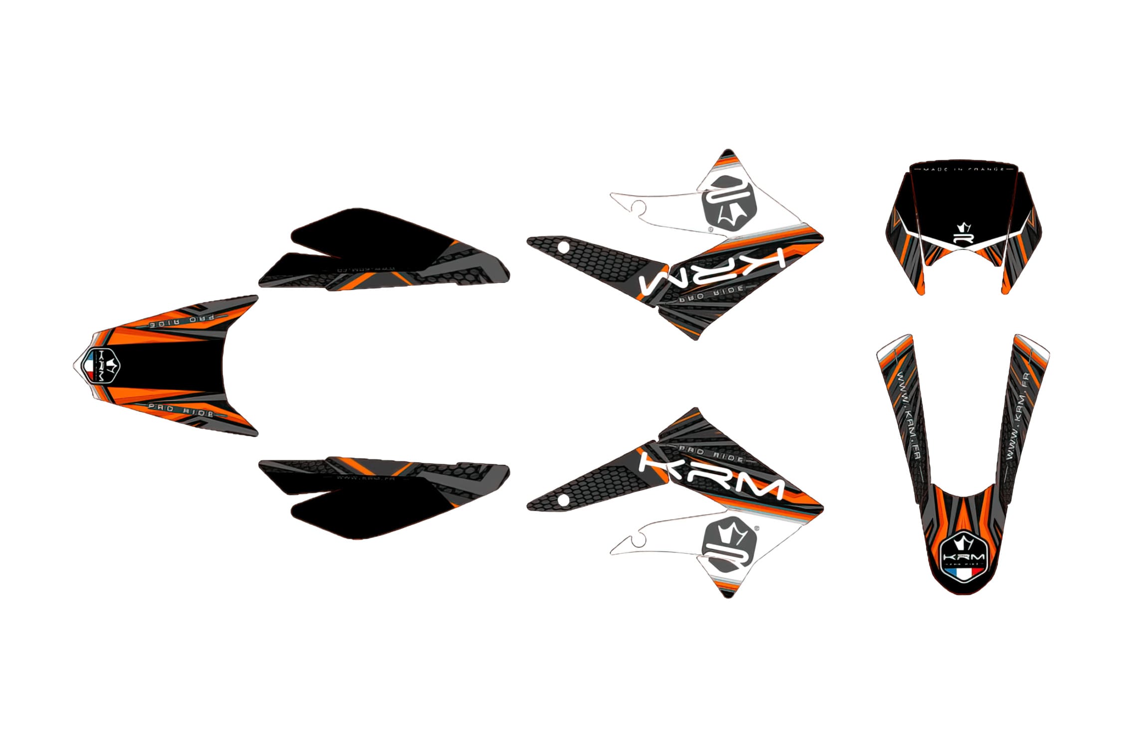 KR554F Kit deco carena KRM arancione Derbi X-treme 2011 - 2017, COD: KR554F