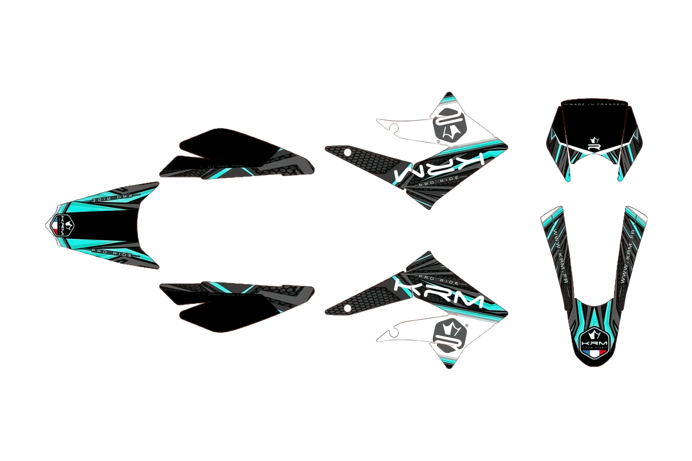 KR555F Kit deco carena KRM turchese Derbi X-treme 2011 - 2017, COD: KR555F