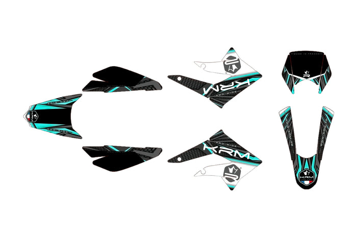 KR555F Kit deco carena KRM turchese Derbi X-treme 2011 - 2017, COD: KR555F