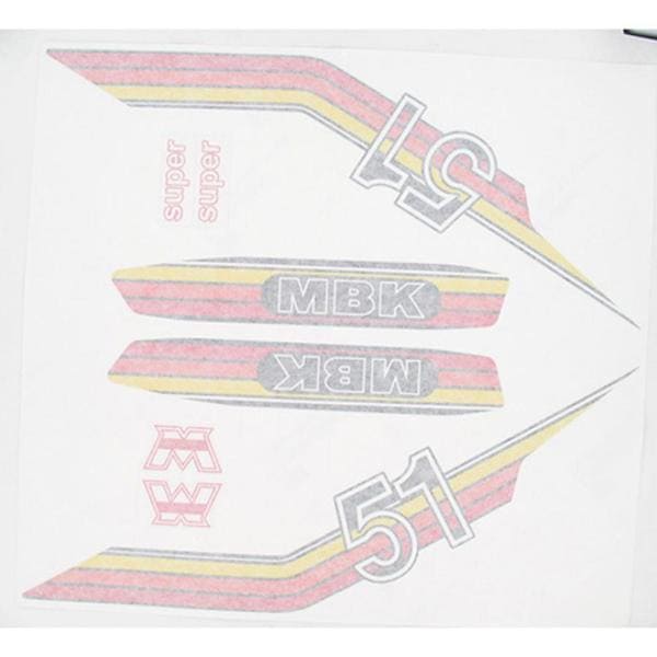 CGN515510 Kit adesivi rosso / giallo / arancione MBK 51 (10 pezzi), COD: CGN515510