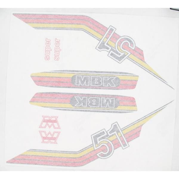 CGN515511 Kit adesivi arancione / rosso / giallo MBK 51 (8 pezzi), COD: CGN515511