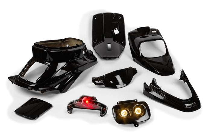 STR-990/PACK1 Kit carena e luci full black Yamaha BWs fino 2004