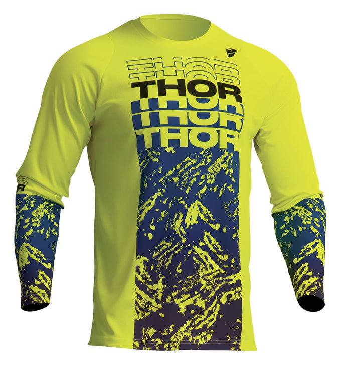 TH29122220 Maglia cross Thor Sector Atlas bambini Acid / blu XL
