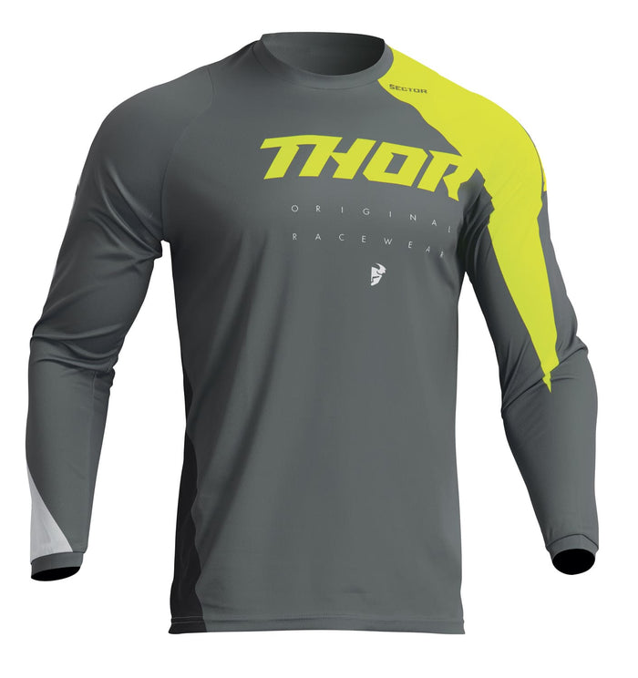 TH29107145 Maglia cross Thor Sector Edge grigio / Acid 4X