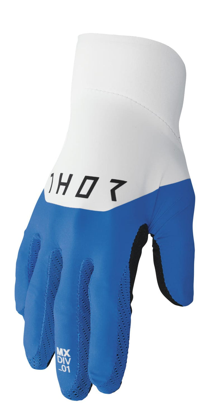 TH33307376 Guanti cross Thor Agile Rival blu / bianco 5X