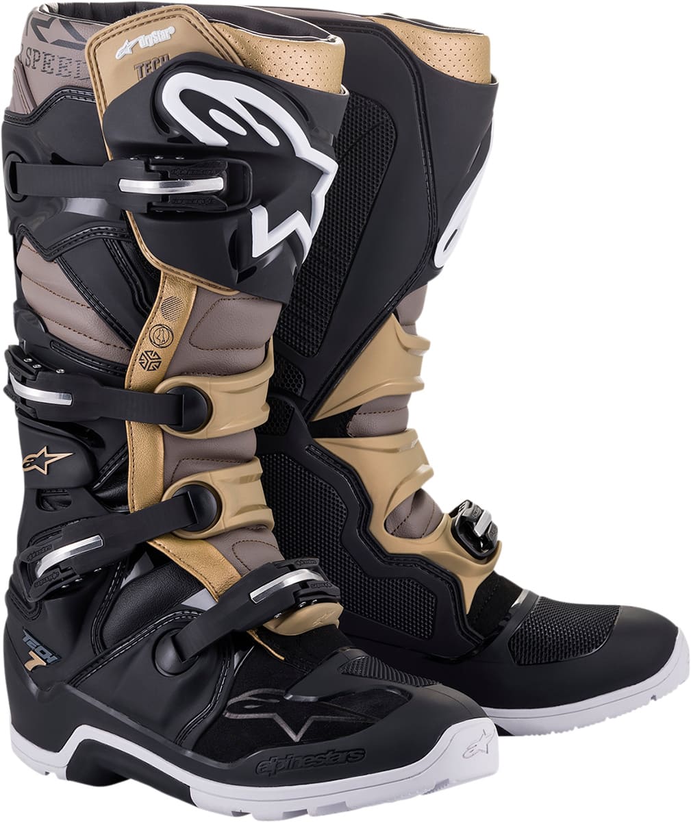 ALP34102710 Stivali Alpinestars Tech 7 Enduro noir / brun / doré 49