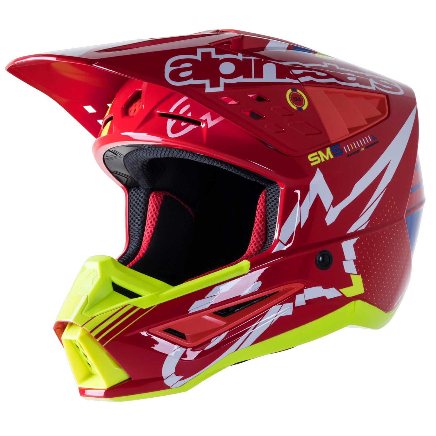 ALP1107972 Alpinestars SM5 Action MX Helmet Red/White/Fluorescent Yellow XL