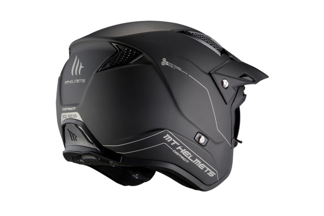 MT-12680000015 Casco trial MT Helmets District SV nero opaco M
