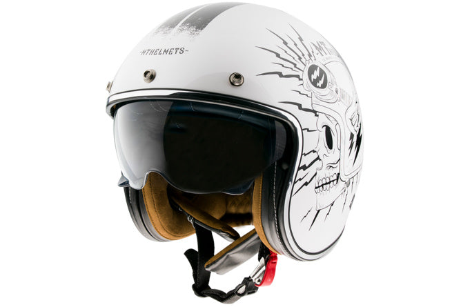 MT-162568 Casco jet MT Le Mans 2 SV Diler bianco lucido XL