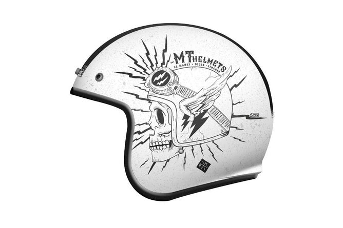 MT-162568 Casco jet MT Le Mans 2 SV Diler bianco lucido XL - Billaricambi SRLS