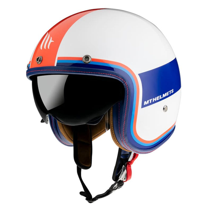 MT-172317 Casco jet MT Le Mans 2 SV Tant bianco / rosso / blu lucido XXL (2XL)
