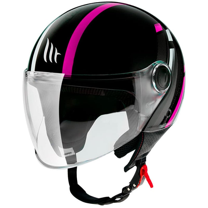 MT-181014 Casco jet MT Street Scope nero / rosa lucido XL
