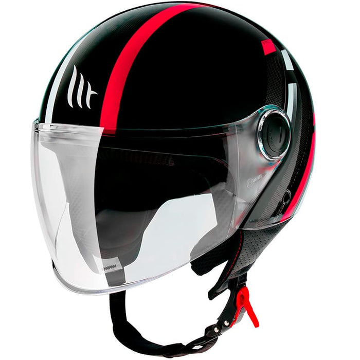MT-181004 Casco jet MT Street Scope nero / rosso lucido XL