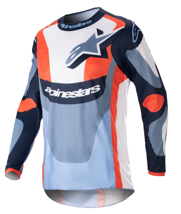 ALP29107379 Maglia MX Alpinestars Fluid Agent blu marino/aranciato 2XL