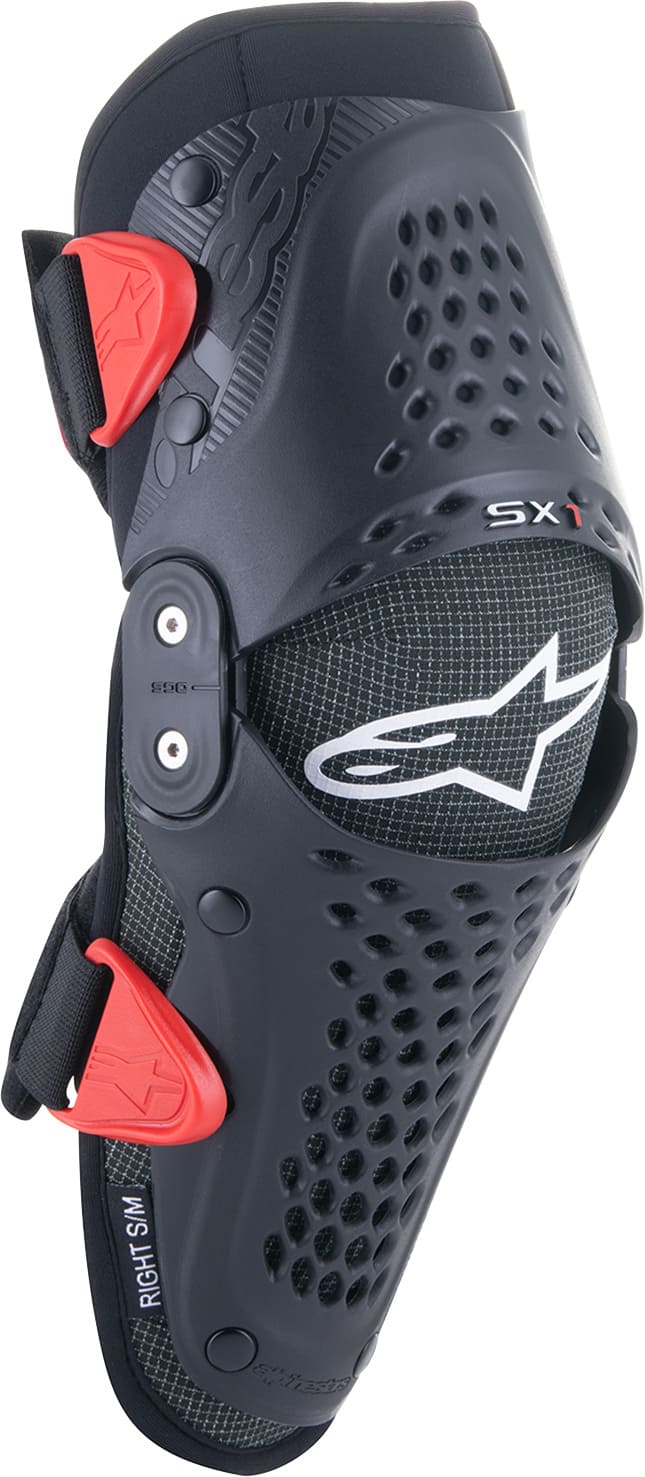 ALP27040647 Kids SX1 Knee Protector Black/Red L/XL