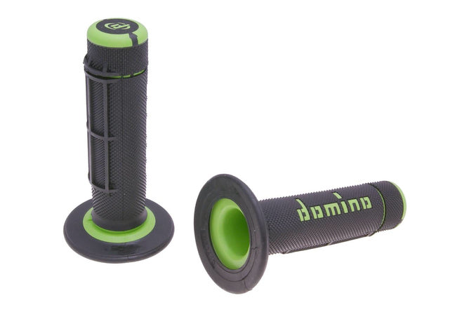 CGN490375 Manopole Cross 2 componenti Domino A020 nero / verde - Billaricambi SRLS