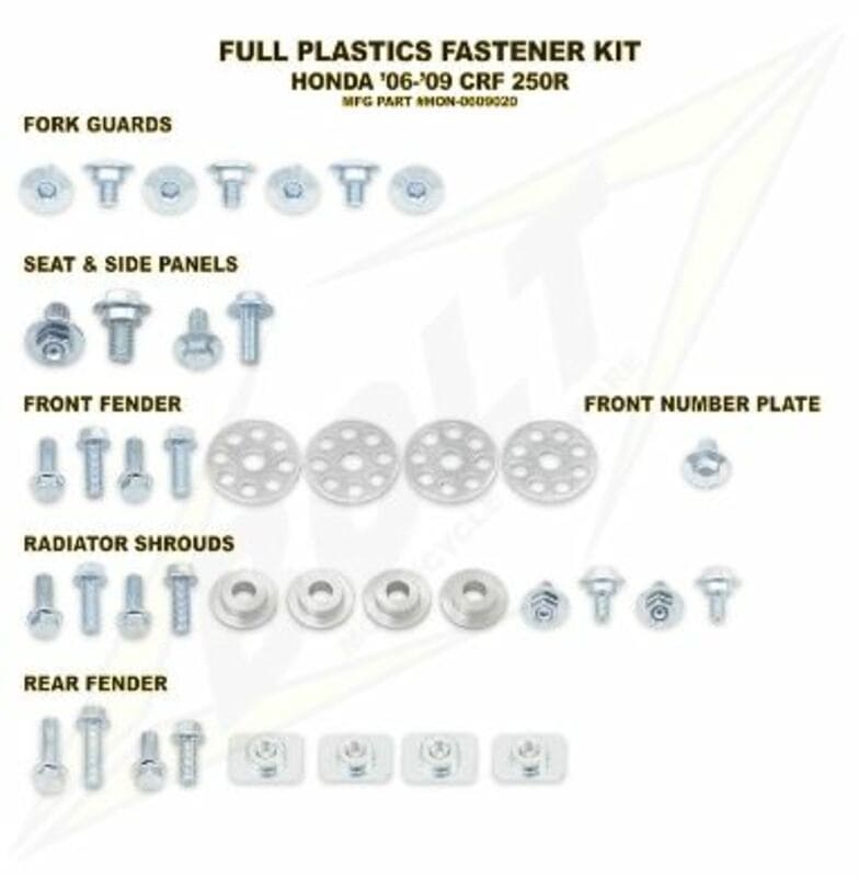 BLT-1061490 Kit bulloneria carena completa Bolt Honda CR 125 / 250 2000-2007, COD: BLT-1061490