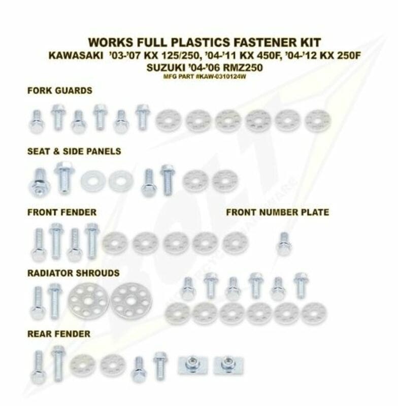 BLT-1073638 Kit bulloneria carena completa Bolt KTM fino 2015