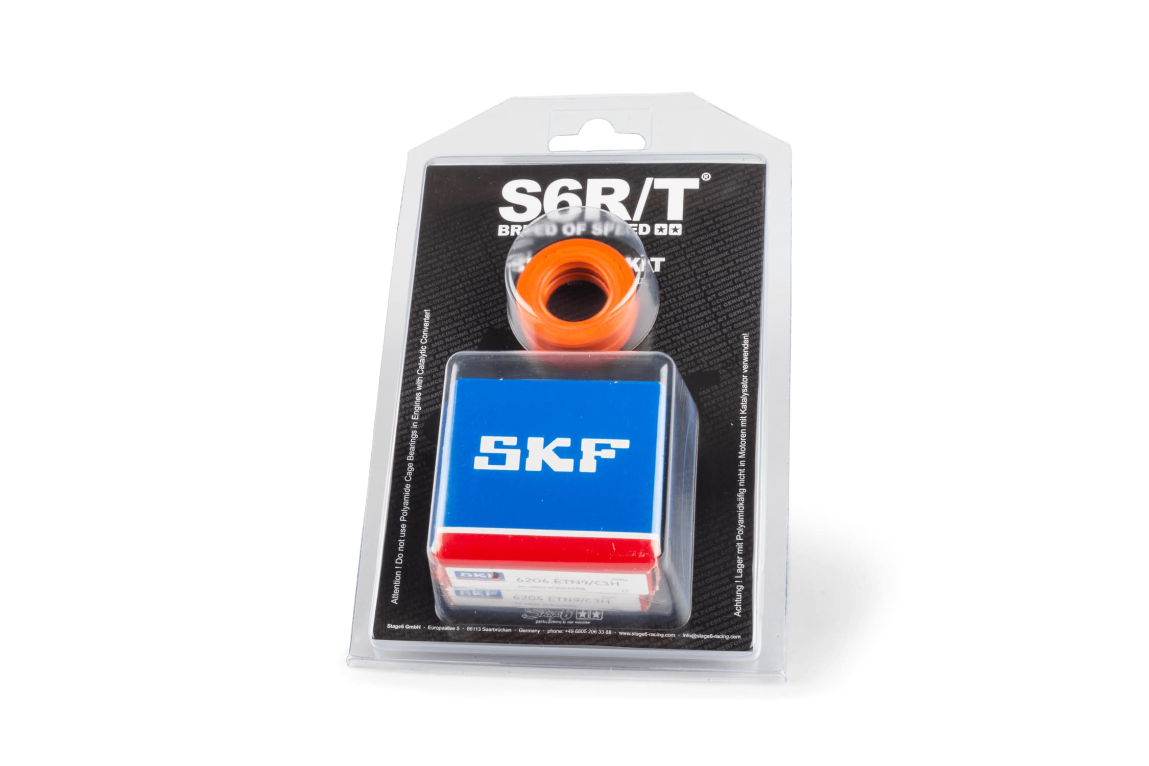 S6-8031931/TN9 Kit cuscinetti albero motore Stage6 R/T C3 gabbia polimero Derbi