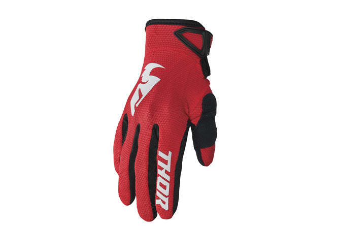 TH33321743 Guanti cross Thor Sector bambini rosso / bianco 2XS