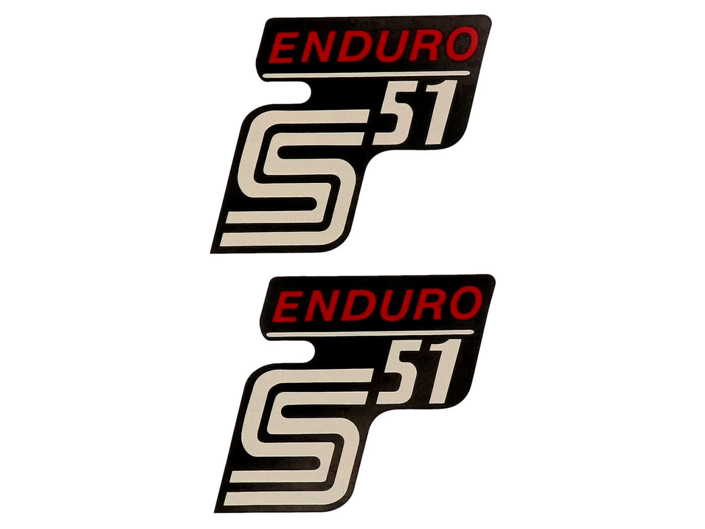 MOF-42004 Adesivo (x2) S51 Enduro nero / rosso Simson S51, COD: MOF-42004