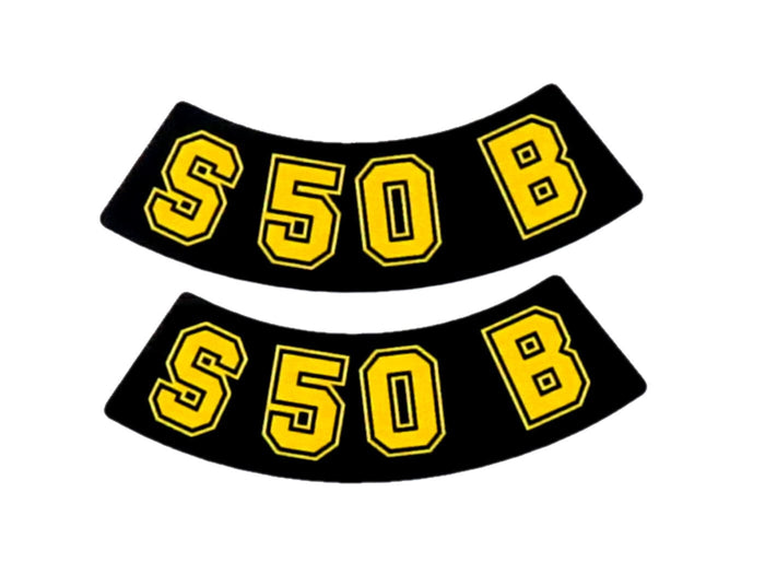 MOF-41971 Adesivo (x2) S50 B nero / giallo Simson S50, COD: MOF-41971