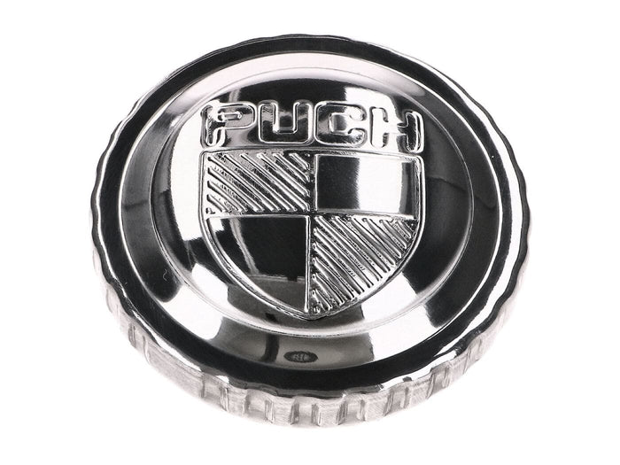 IP44229 Tappo serbatoio cromato con logo Puch Puch Maxi, COD: IP44229