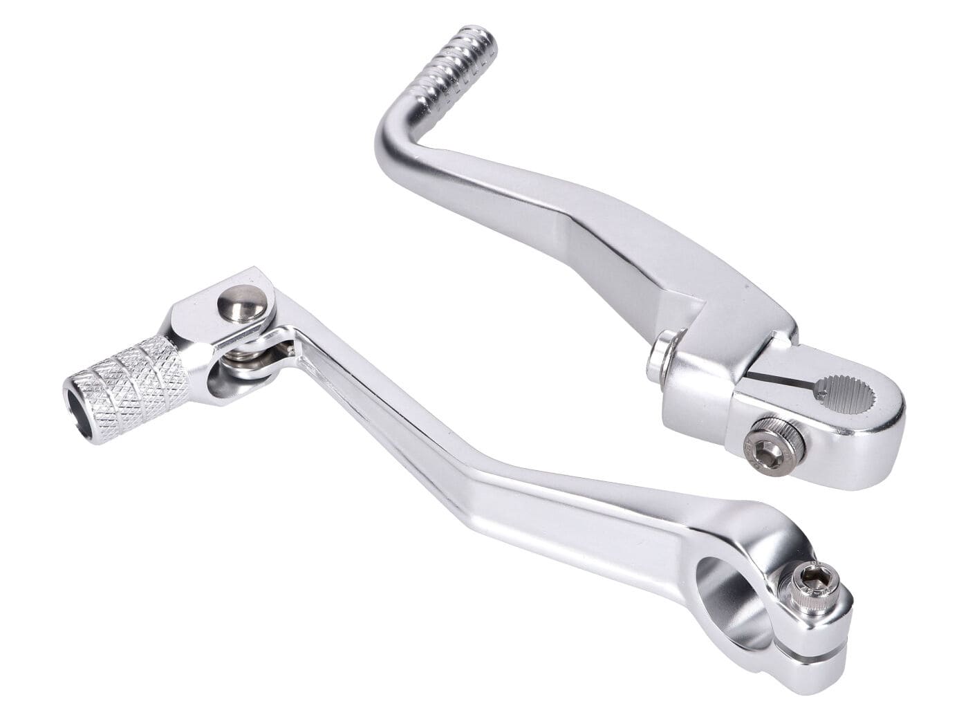 MOF-49316 Set pedalina cambio + avviamento pieghevole alluminio argento Simson S50 / S51 / S53 / S70 / S83, COD: MOF-49316