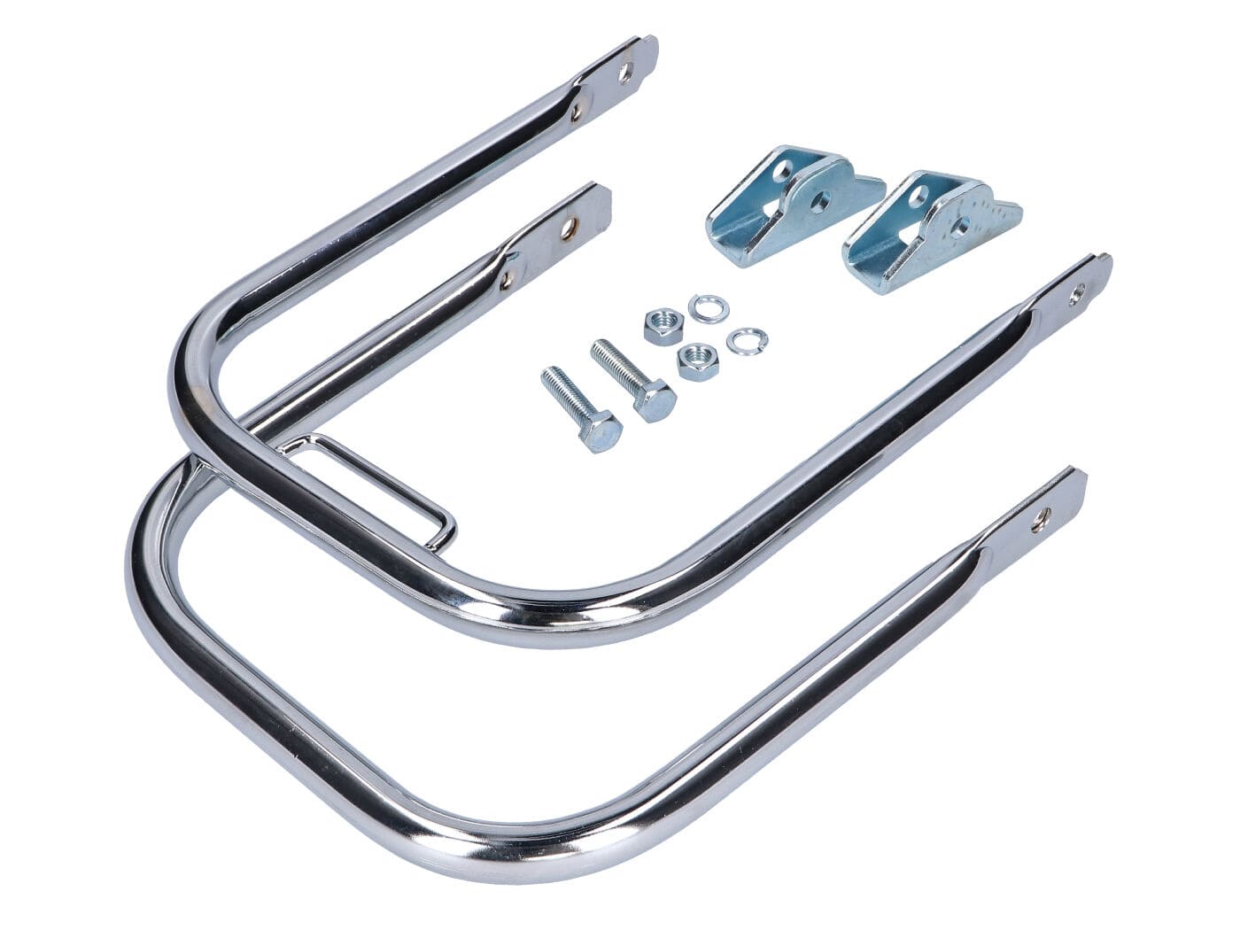 MOF-43140 Portapacchi posteriore cromato barra di supporto lunga Simson S50 / S51 / S70