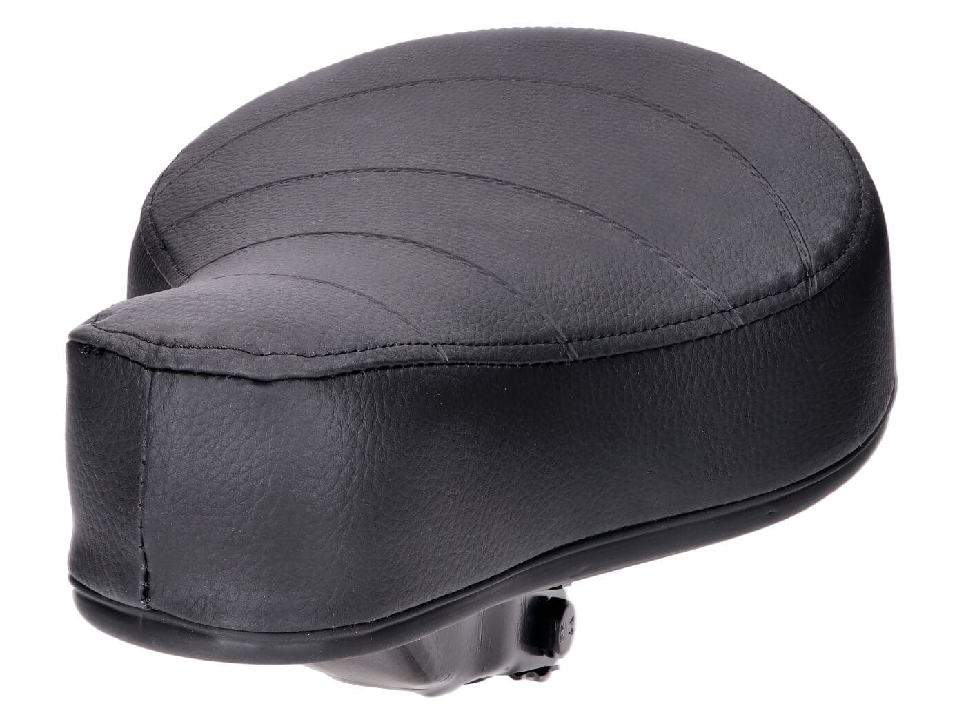 MOF-44265 Black flat saddle with spring pad and Puch logo