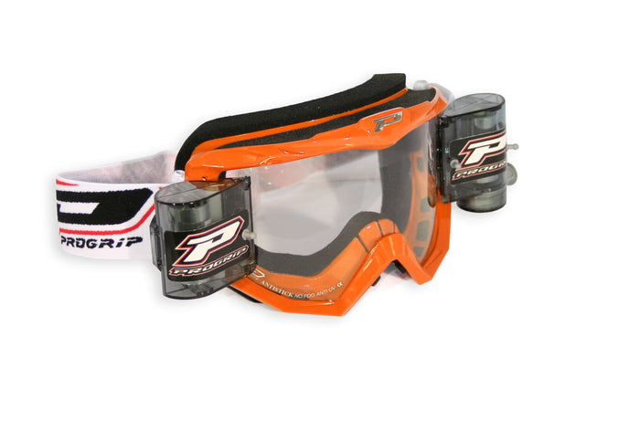 PG-3201ROAR Maschera cross ProGrip 3208 MX / Enduro con roll-off XL arancione