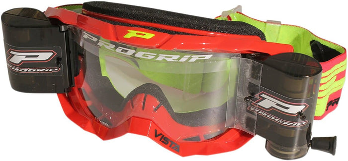 PG-3303RORO Maschera crosss ProGrip roll-off XL Vista 3303 rosso