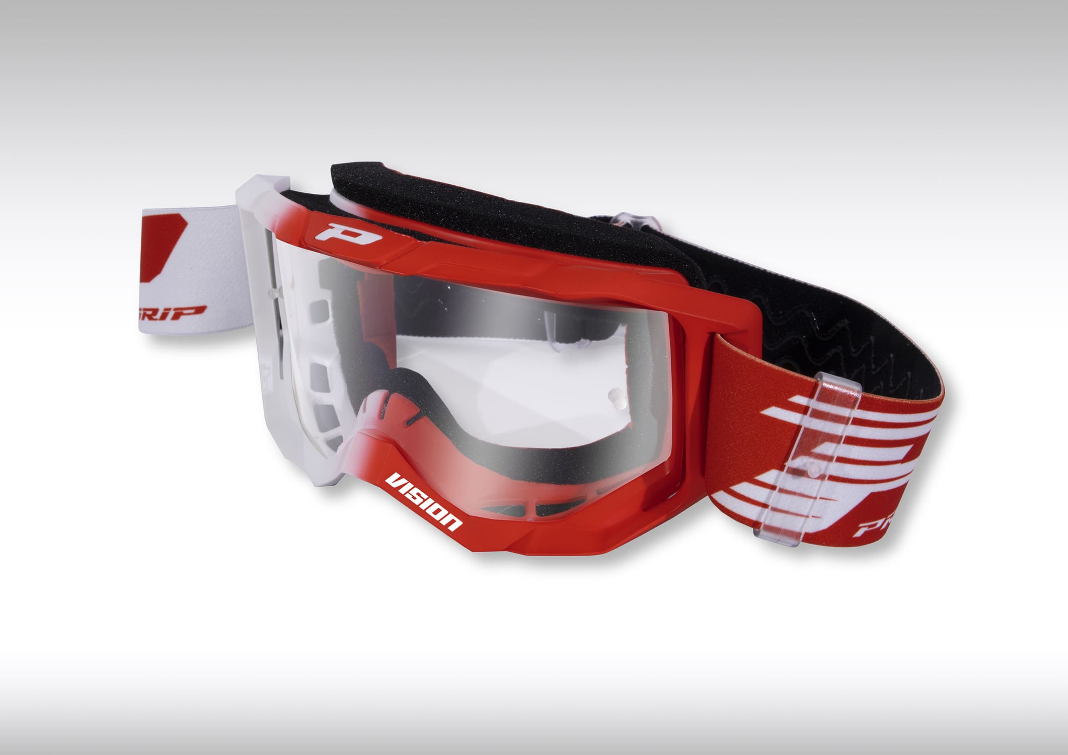 PG-PZ3300-127 Maschera cross ProGrip 3300 bianco / rosso, COD: PG-PZ3300-127