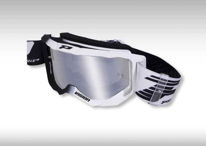 PG-PZ3300FL-126 Maschera cross ProGrip 3300 Miroir bianco / nero