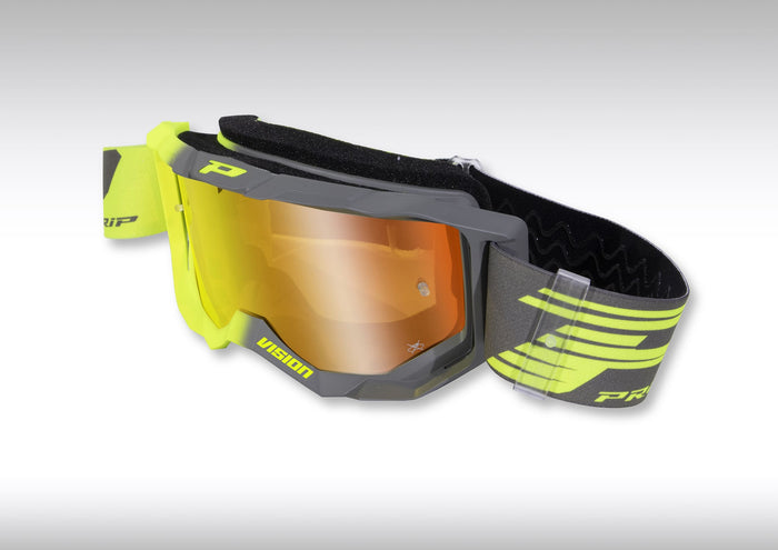 PG-PZ3300FL-347 Maschera cross ProGrip 3300 Miroir grigio / giallo, COD: PG-PZ3300FL-347