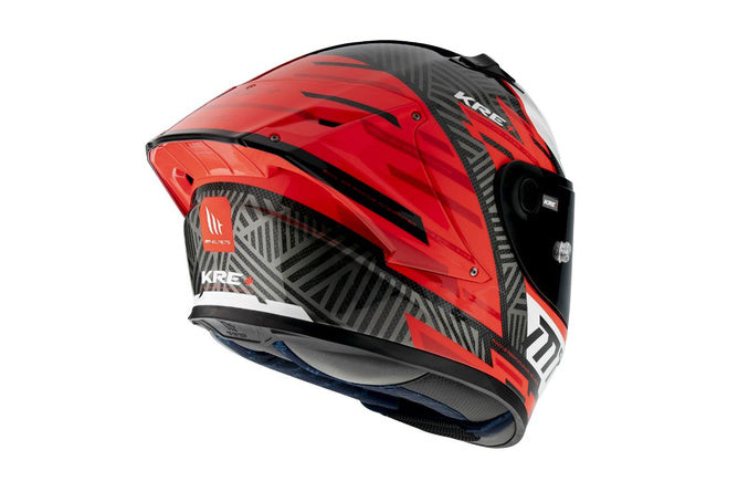 MT-199340 Casco integrale MT Helmets KRE+ Carbon Brush A5 rosso M